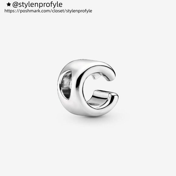 Pandora Letter C Alphabet Charm - Picture 1 of 6